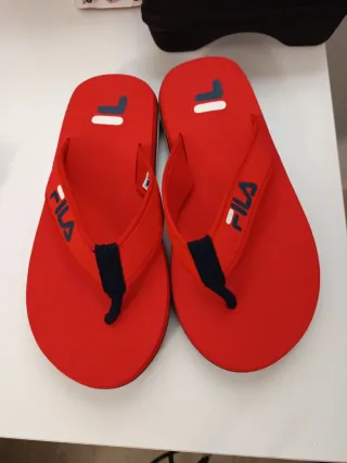 Chanclas Fila Rojas Nuevas