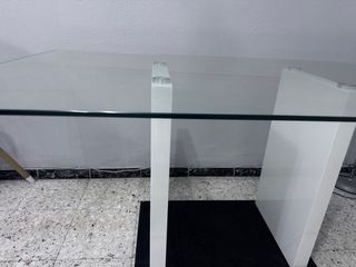 Mesa Comedor Cristal Moderna Negra