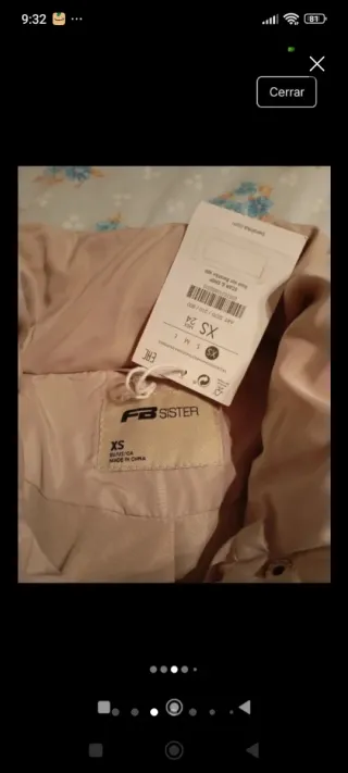 Chaqueta acolchada talla XS