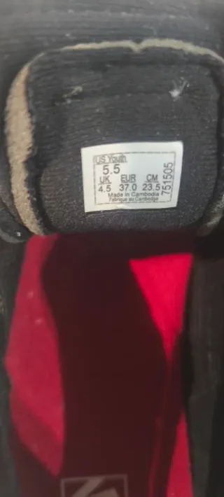 Zapatillas Vans Talla 37 Negras y Grises