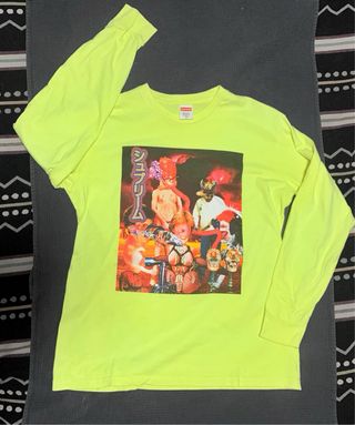 Camiseta SUPREME Sekintani, manga larga M amarillo