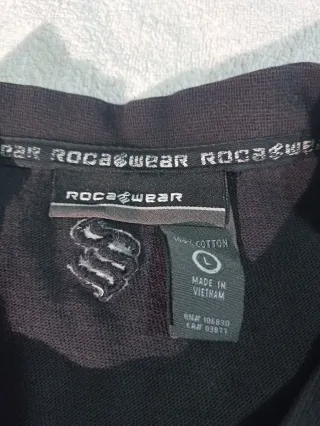 Camiseta Rocawear Manga Larga Negra y Gris