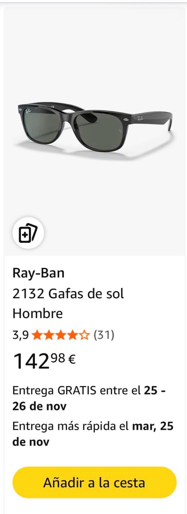 Gafas de sol Ray-Ban negras