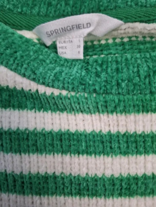 Jersey Springfield rayas verde y blanco
