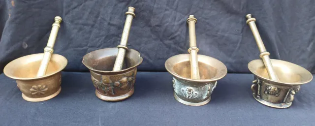 Lotto 7 Antichi Mortai in Bronzo