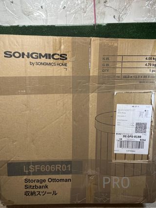 Pouf SONGMICS rotondo con contenitore