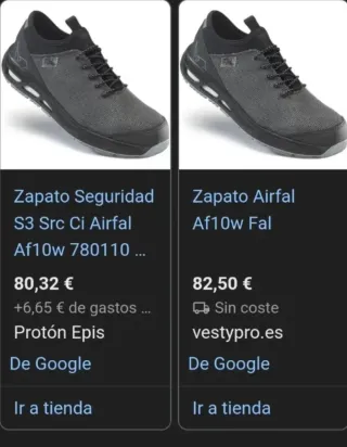 Zapatos de seguridad AIRFAL negros/grises