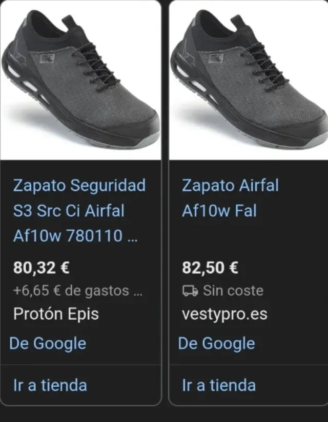 Zapatos de seguridad AIRFAL negros/grises