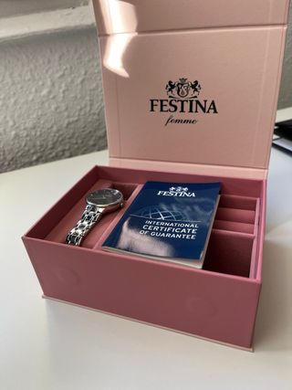 Reloj Festina Mujer Negro y Plateado