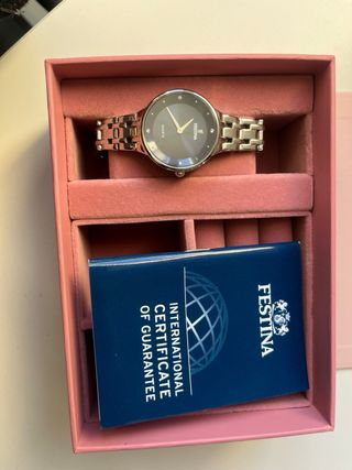 Reloj Festina Mujer Negro y Plateado