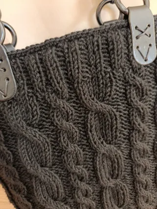 Borsa lana nera Handmade