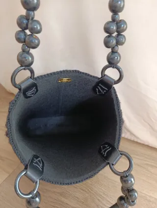 Borsa lana nera Handmade
