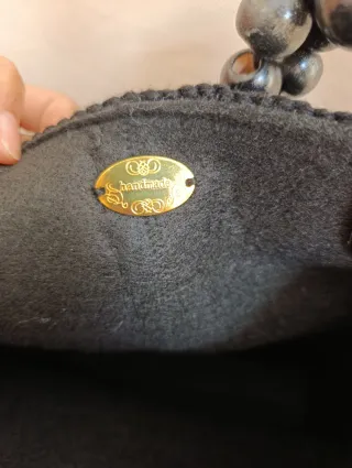 Borsa lana nera Handmade