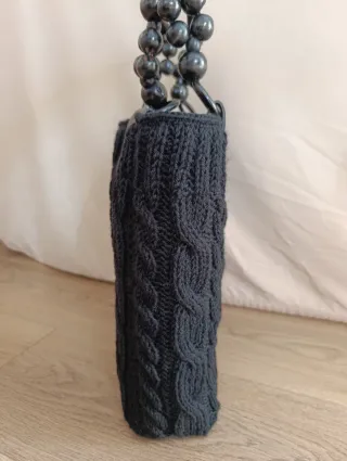 Borsa lana nera Handmade