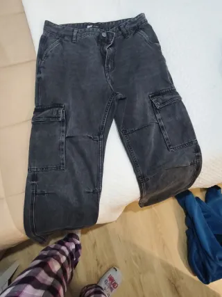 Pantalón vaquero PULL&BEAR hombre negro/gris
