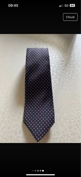 Cravatta Burberry Uomo Seta Blu/Rosso