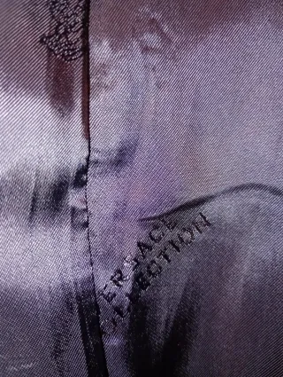 Americana Vintage Versace Collection Plateado y Az