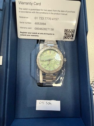 Reloj Oris Aquis Date 36mm Mujer Verde