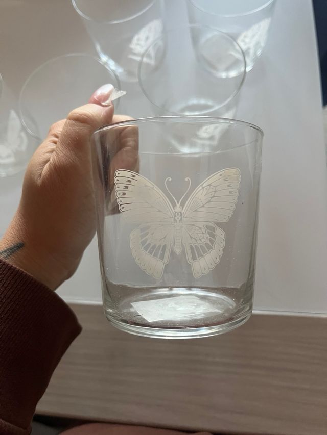 Set 6 Bicchieri Zara Home Farfalla Fiore