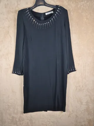 Abito Longuette Marina Rinaldi, nero strass  tg 48