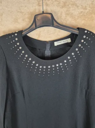 Abito Longuette Marina Rinaldi, nero strass  tg 48