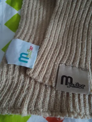 2 sciarpe per bambini beige e blu Mayoral