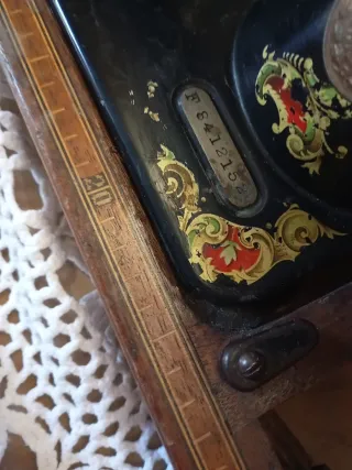 Máquina de coser Singer manual antigua año 1900