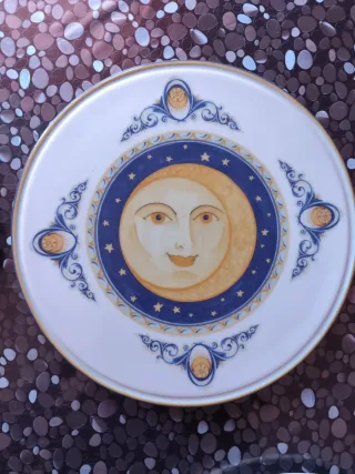 Set 2 Piatti Ceramica Castelli Sole Luna