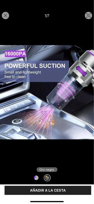 Aspiradora Coche 16000 PA 3 Modos