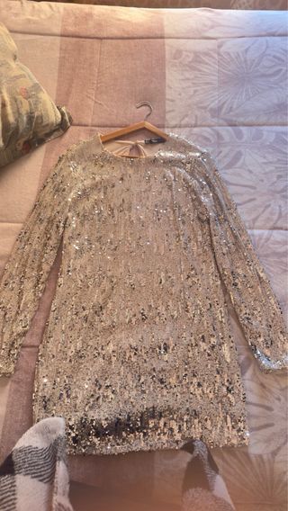 Vestido Mango lentejuelas M