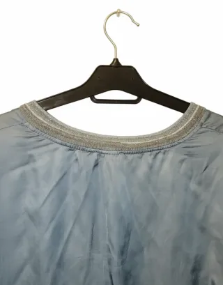Elegant Sky Blue Shimmer Top M