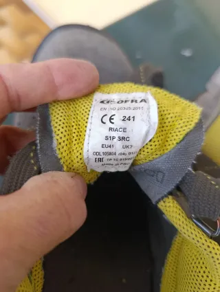 Scarpe antinfortunistiche COFRA 41 grigie gialle