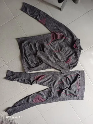 Completo sportivo donna grigio/rosa M