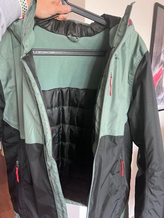 Abrigo Montaña Quechua NH500 Negro/Verde