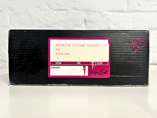 Zapatos Iron Fist Negro/Rojo Tacón Peep Toe