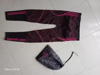 Leggings donna S/M neri e fucsia