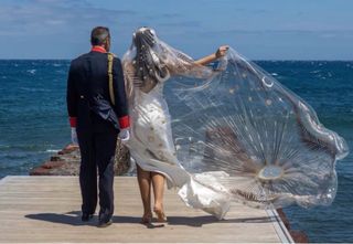 Velo Novia Rue de Seine Estrellas Luna