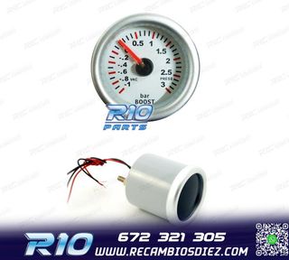 RELOJ PRESIÓN TURBO FONDO BLANCO ILUMINADO