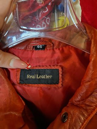 Giubbotto Pelle Rossa Donna Taglia S