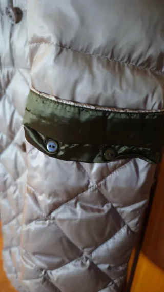 Giacca lunga trapuntata con pelliccia