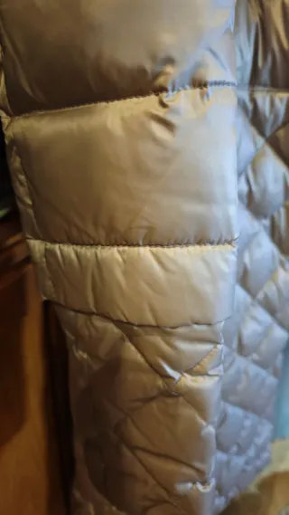 Giacca lunga trapuntata con pelliccia