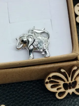 Colgante Charm de  Plata Elefante