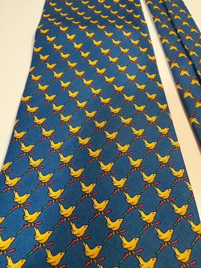 Corbata Richel azul y amarilla