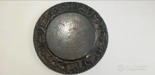 Vassoio in rame vintage decorato Ø 34 cm.