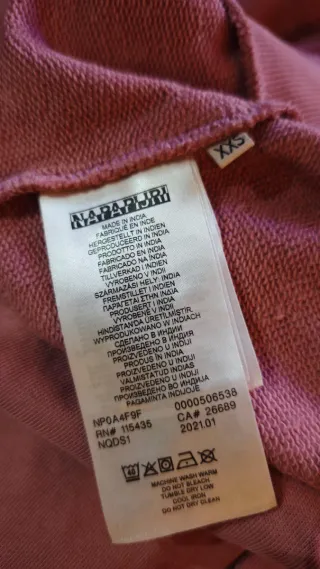 Felpa Napapijri Rosa con Patch Bandiera