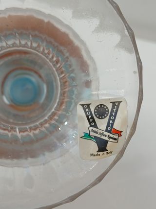 Portacandele vintage vetro made in Italy