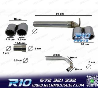 KIT ESCAPE BMW F30 F31 LOOK M3 COLAS DOBLES AMBOS LADOS