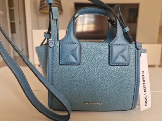 Bolso Karl Lagerfeld Skuare Tote Grainy Azul claro