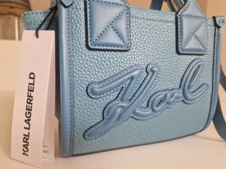 Bolso Karl Lagerfeld Skuare Tote Grainy Azul claro