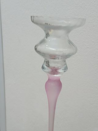 Portacandele vintage in vetro made in Italy